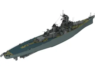 USS New Jersey 3D Model