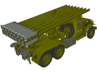 MLRS BM13 Katusha 3D Model