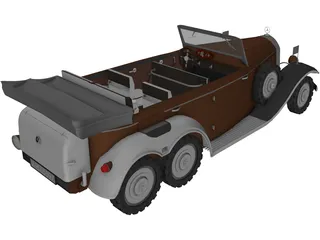 Mercedes-Benz G4 (1939) 3D Model