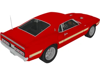 Ford Mustang GT500 (1969) 3D Model