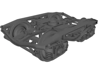 Train Bogie Y25 3D Model