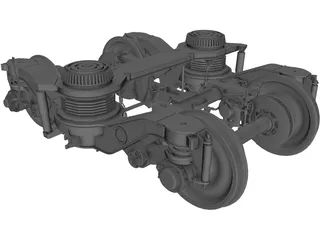 Train Bogie Y32 3D Model