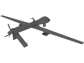 MQ-1B Predator Aircraft OAV 3D Model