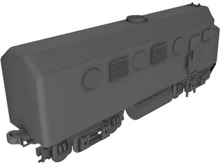 Diesel Locomotive 3D Model