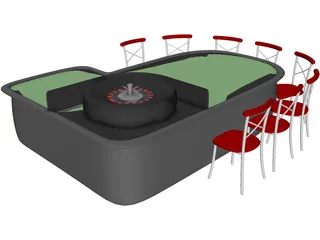 Roulette Table 3D Model