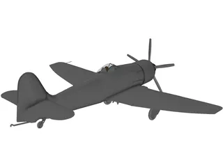 Hawker Sea Fury 3D Model
