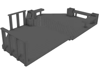 Custom Wood Deck 3D Model