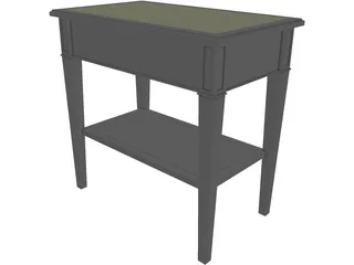 Walnut Nightstand 3D Model