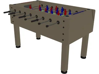 Foosball Table 3D Model