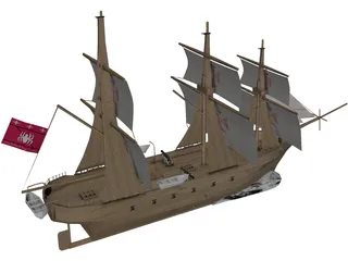 Barco 3D Model