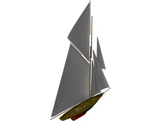 Britannia Sailing Yacht 3D Model