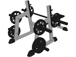 Bench Press 3D Model