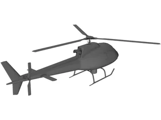 Eurocopter AS-350 B2 Squirrel Ecureuil 3D Model