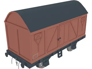 Goods Wagon 3D Model