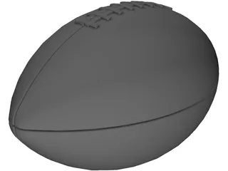 American Football Ball 3D Model