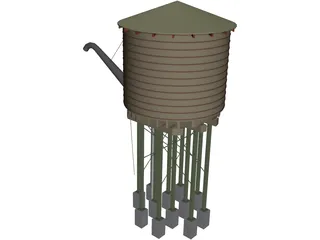 Water Tower 3D Model