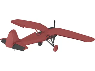 PZL P.11C 3D Model