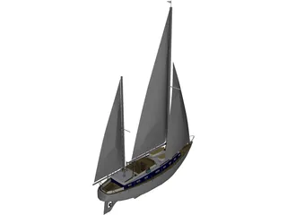 Sailboat 3D Model