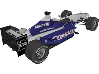 F1 Car Williams (2001) 3D Model