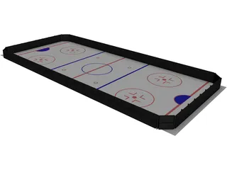 Ice Hockey Course 3D Model