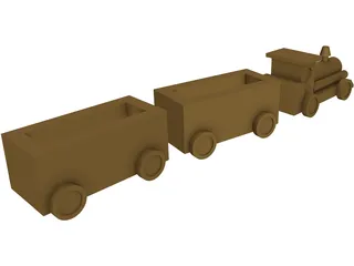 Toy Train 3D Model