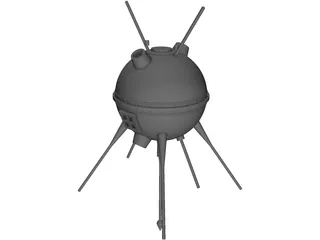 Luna 1 Probe 3D Model