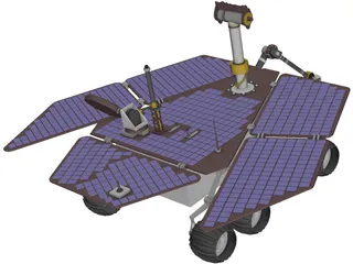 Mars Spirit Rover Exploration 3D Model