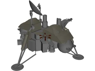 Mars Viking Probe Exploration 3D Model