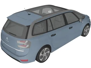 Citroen Grand C4 Picasso (2014) 3D Model