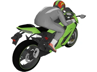 Kawasaki Ninja ZX10R (2011) 3D Model