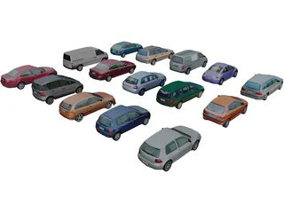 Collection of Cars 3D Model