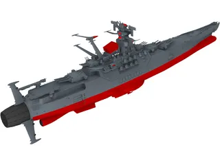 Space Battleship Yamato 3D Model