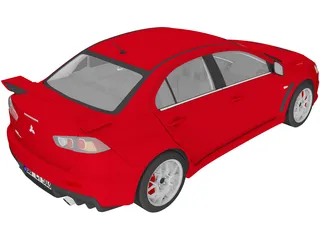 Mitsubishi Lancer Evolution X 3D Model