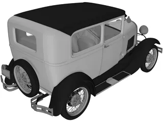 Ford Model A (1929) 3D Model