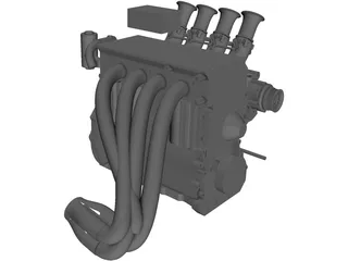 Elan DP02 Mazda MZR Engine 3D Model