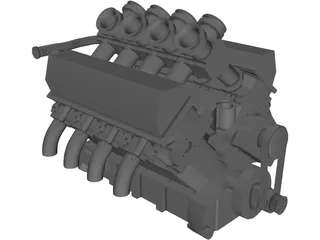 Ford 6L V8 Motor 3D Model