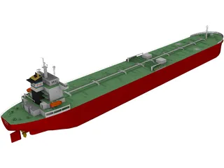 Panamax Oil Tanker 3D Model