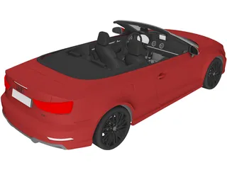 Audi A3 Cabriolet (2017) 3D Model