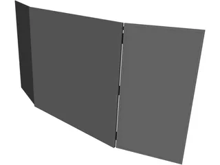 Openable Whiteboard 3D Model