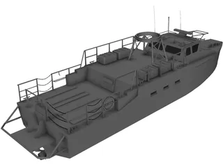 Navy Coastal Patrol Boat 3D Model