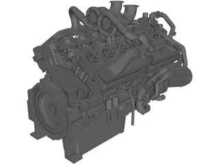 Cummins QSK38-G Diesel Engine 3D Model