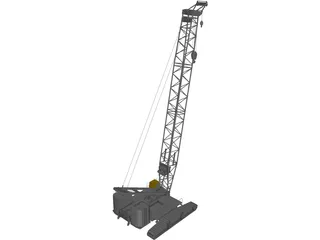 Liebherr LR1400/1 440t Crane 3D Model