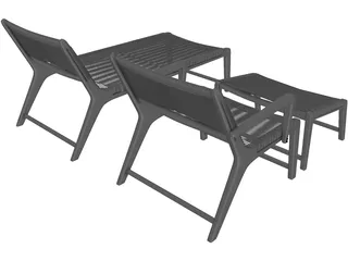 Oceans Lounge Chair 3D Model