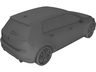 Volkswagen Golf GTI (2010) 3D Model