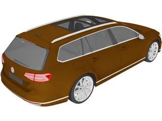 Volkswagen Passat Variant R-Line (2015) 3D Model