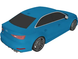 Audi S3 Sedan (2018) 3D Model