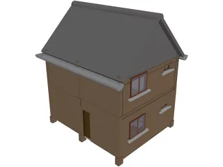 Wood House 3D Model