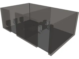 Accessible Space Toilets 3D Model