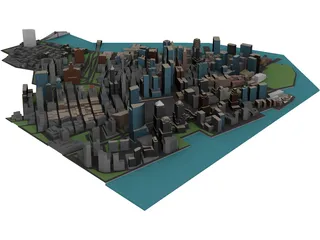 New York Lower Manhattan 3D Model