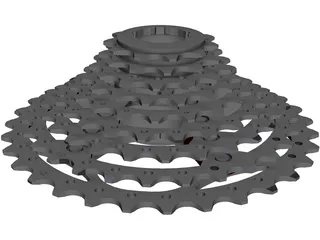 Cassete 9v SRAM PG-990 3D Model